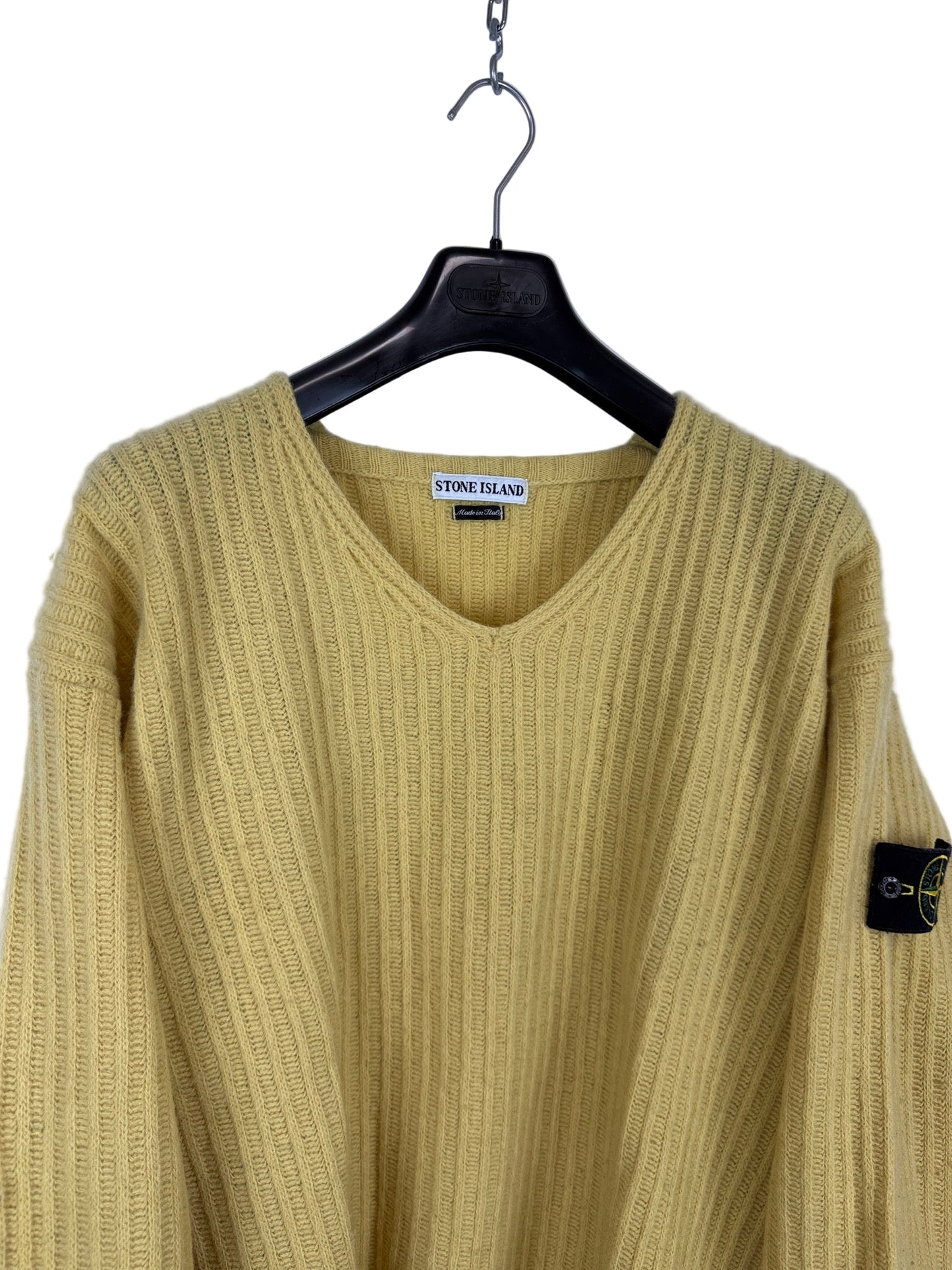 Maglione vintage giallo senape Stone Island - Taglia L