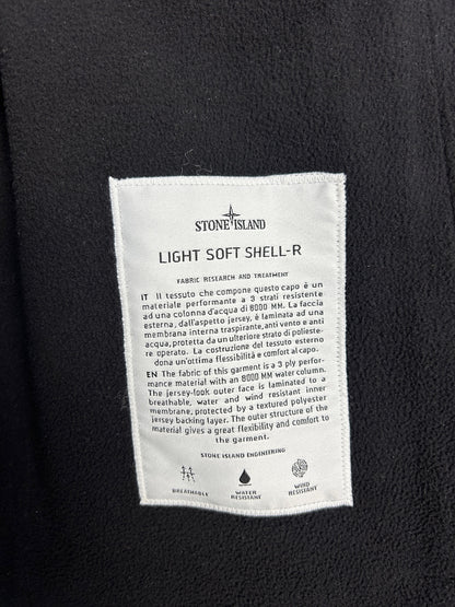 Giacca Prototipo Soft Shell-R nero con zip e cappuccio Stone Island nuovo - Taglia L
