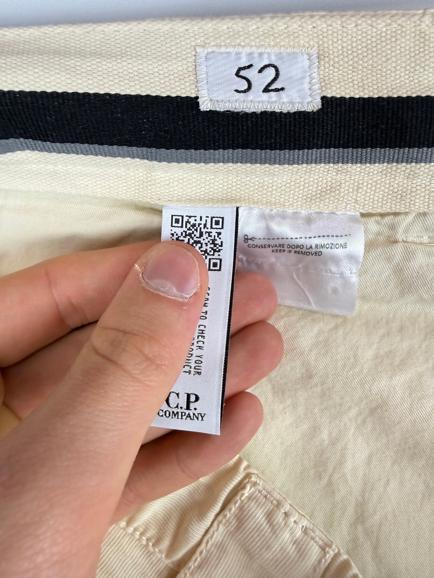 Pantaloncini cargo bianco panna C.P. Company (nuovi con cartellino) - Taglia W36