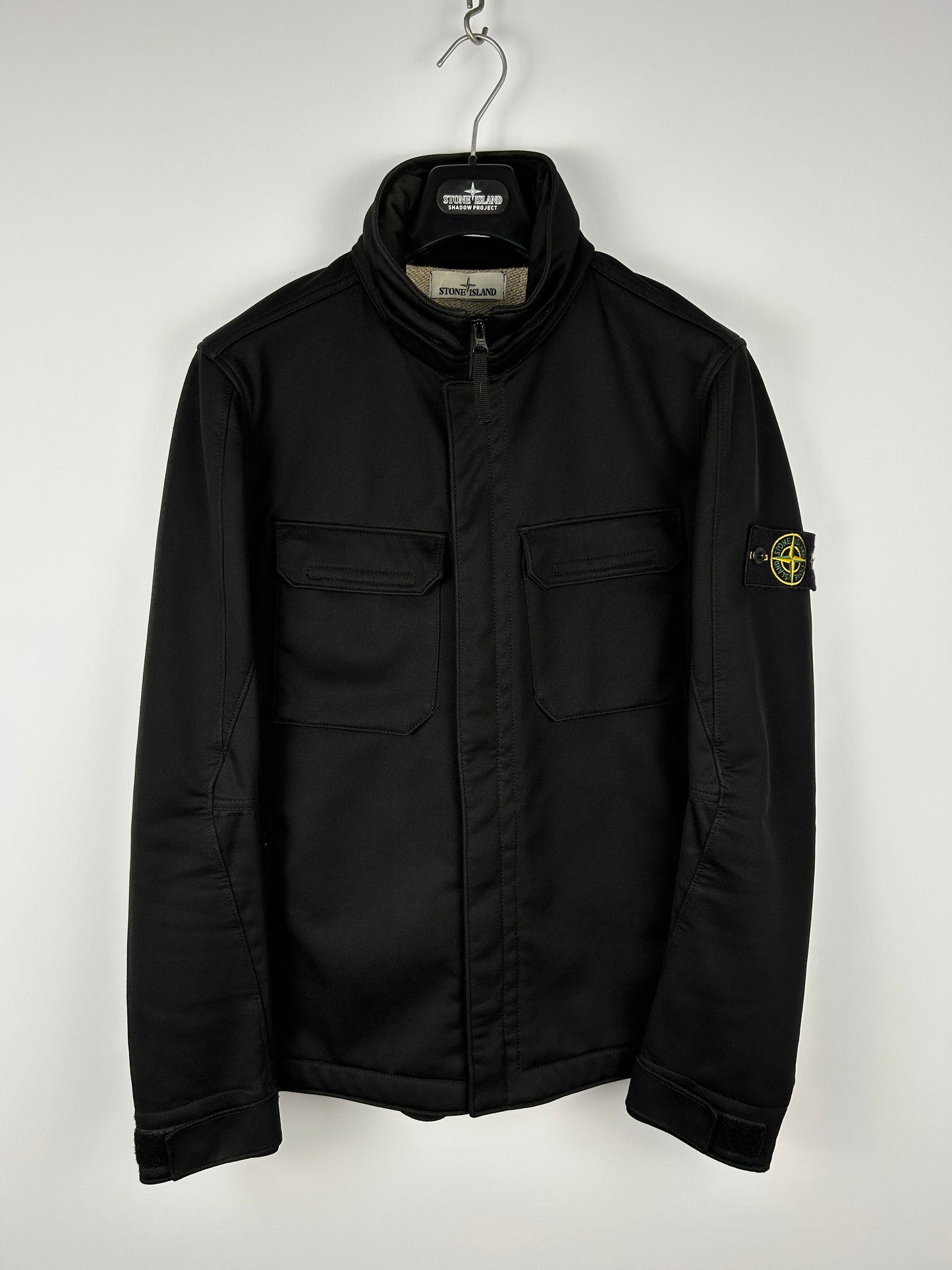 Giacca nera Soft Shell-R Terry Stone Island - Taglia L