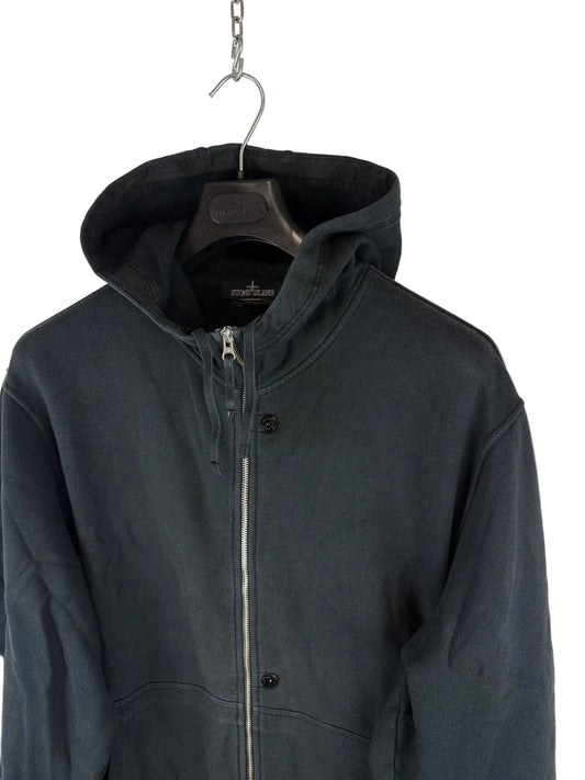 Felpa nera con zip e cappuccio Stone Island Shadow Project - Taglia 3XL
