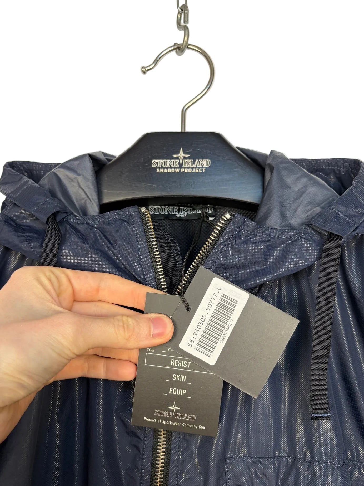 Giacca blu Solo-R Shadow Project Stone Island (nuova con cartellino) - Taglia L