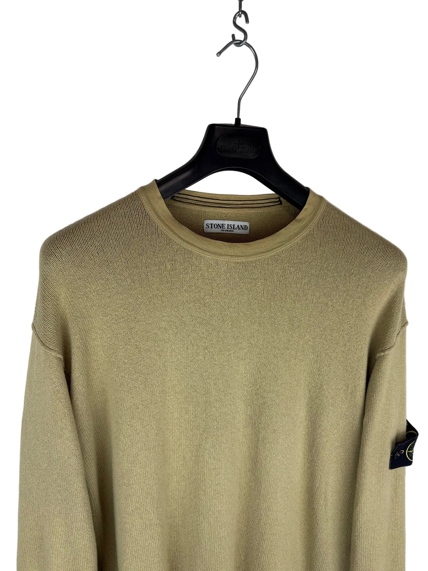 Maglione beige con righe sui polsini Stone Island - Taglia L