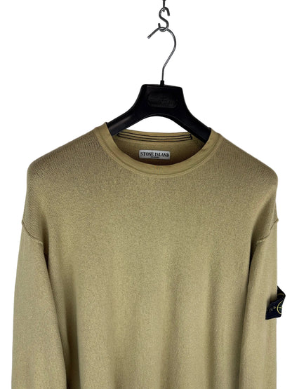 Maglione beige con righe sui polsini Stone Island - Taglia L