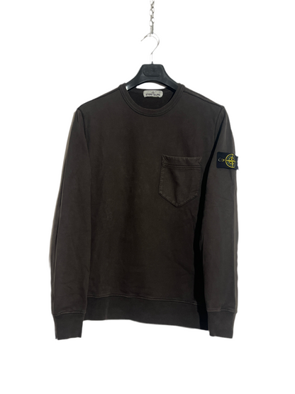 Felpa marrone con taschino sul petto Stone Island - Taglia L