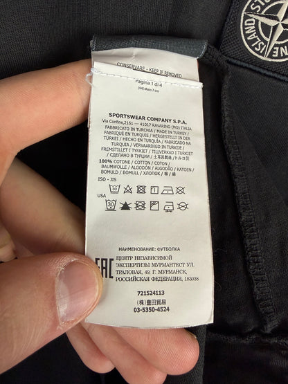 T-shirt nera Stone Island - Taglia L