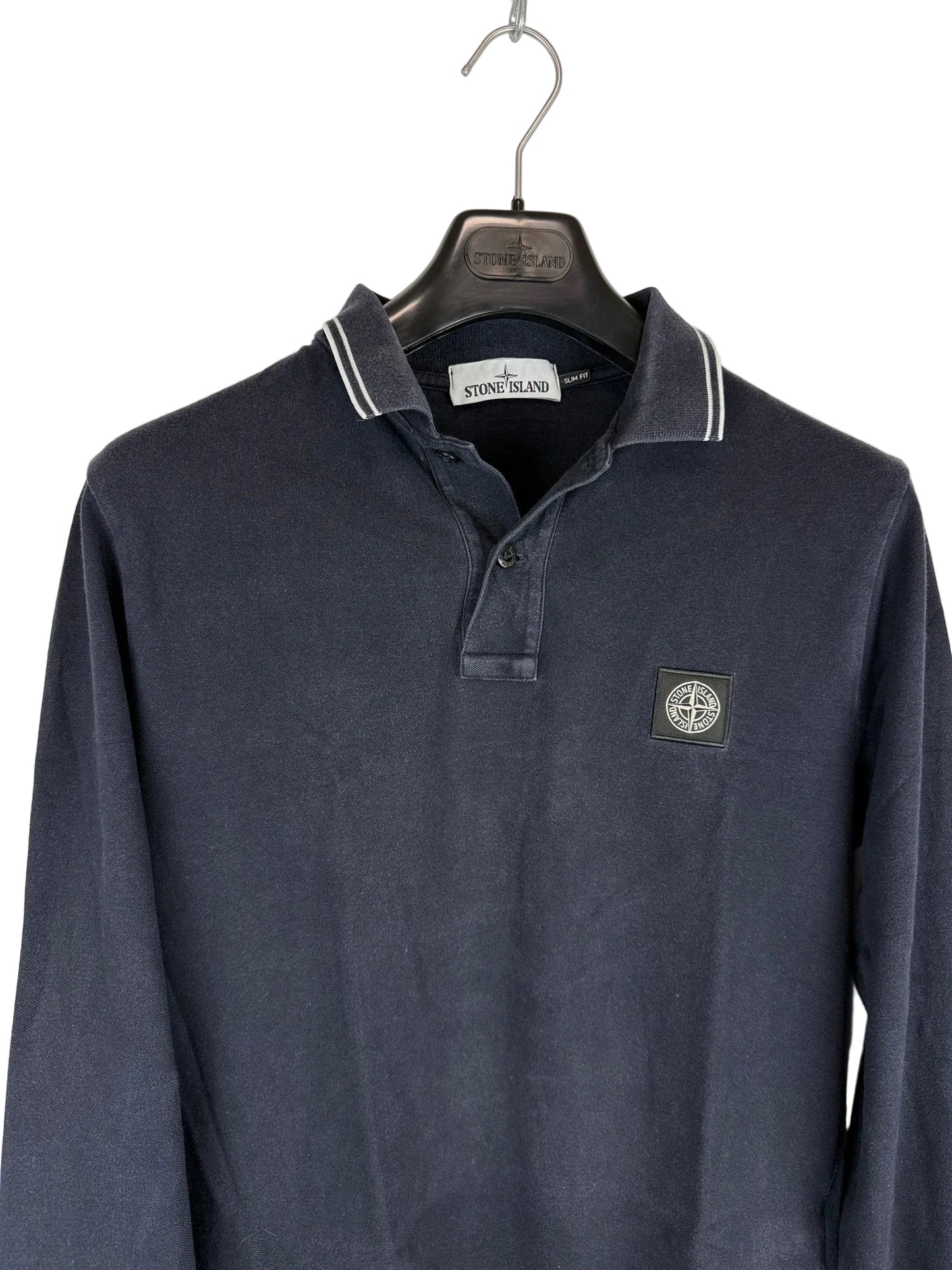 Polo blu a maniche lunghe Stone Island - Taglia M