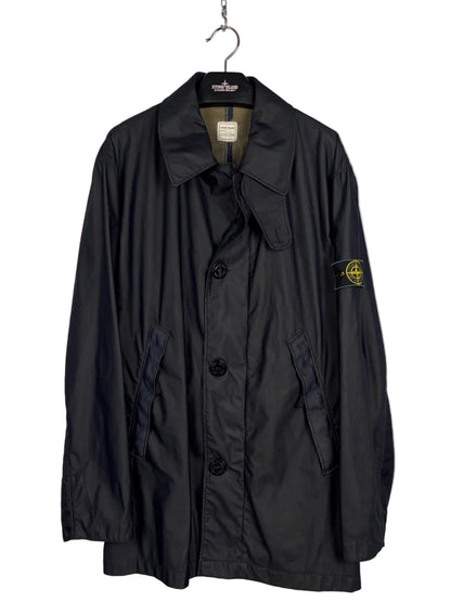 Giacca Vintage nera con chiusura a zip e bottoni Stone Island - Taglia XL