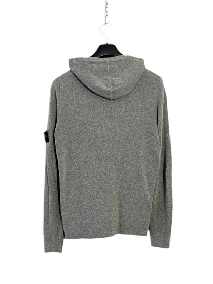 Maglione grigio con zip e cappuccio Stone Island - Taglia M