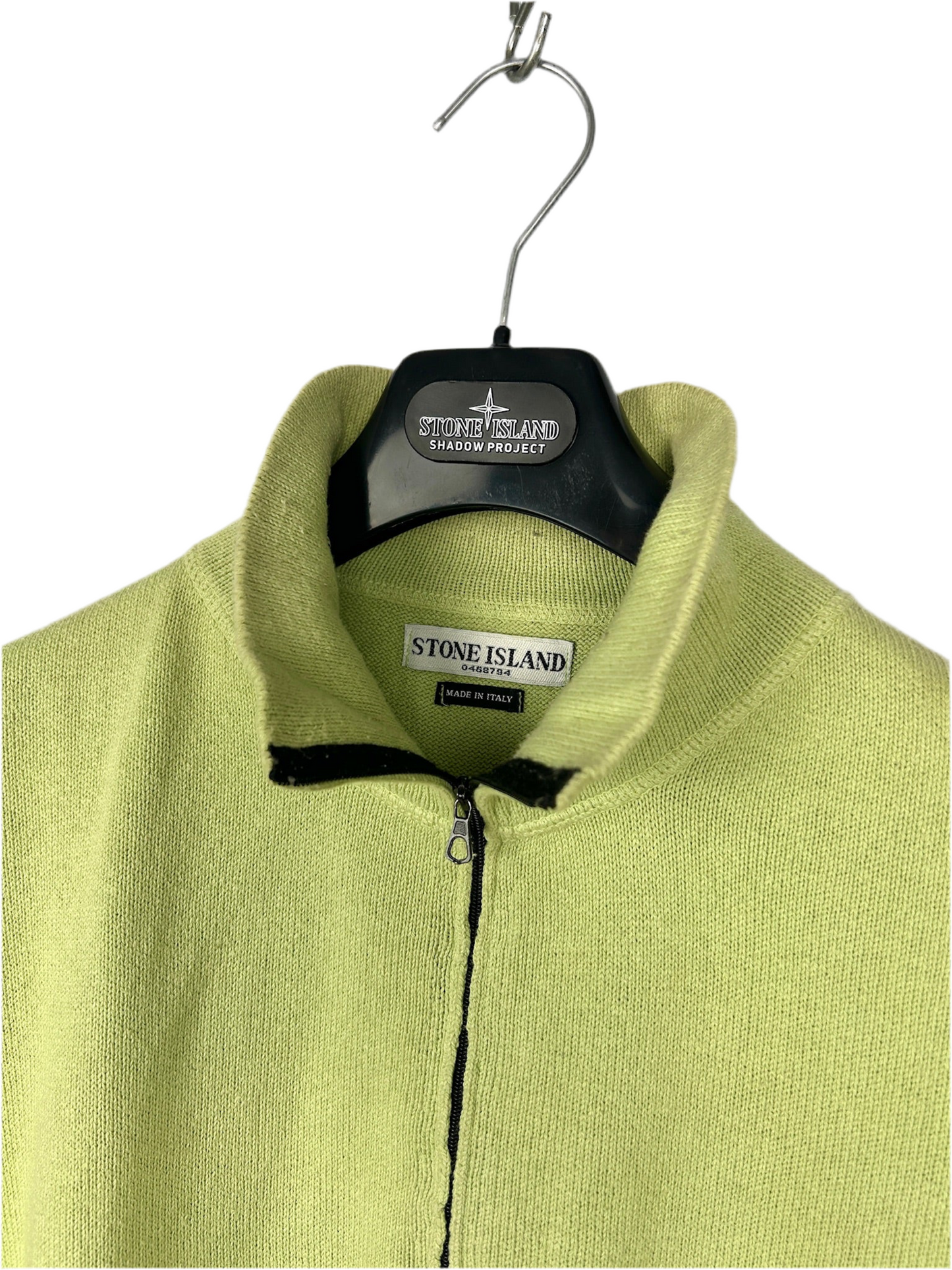 Maglione Vintage verde con zip Stone Island - Taglia XL