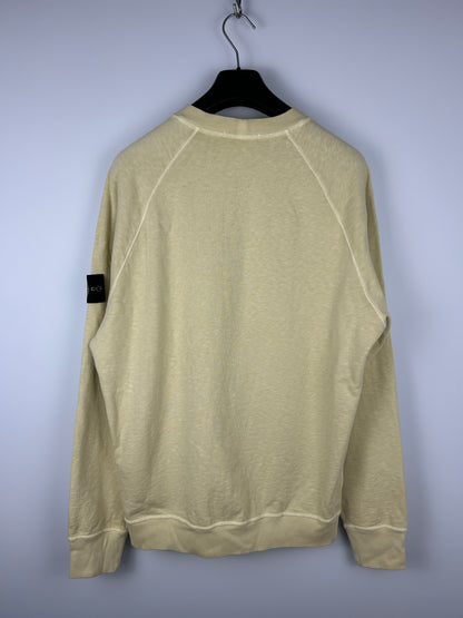 Felpa gialla Stone Island (nuova con cartellino) - Taglia L