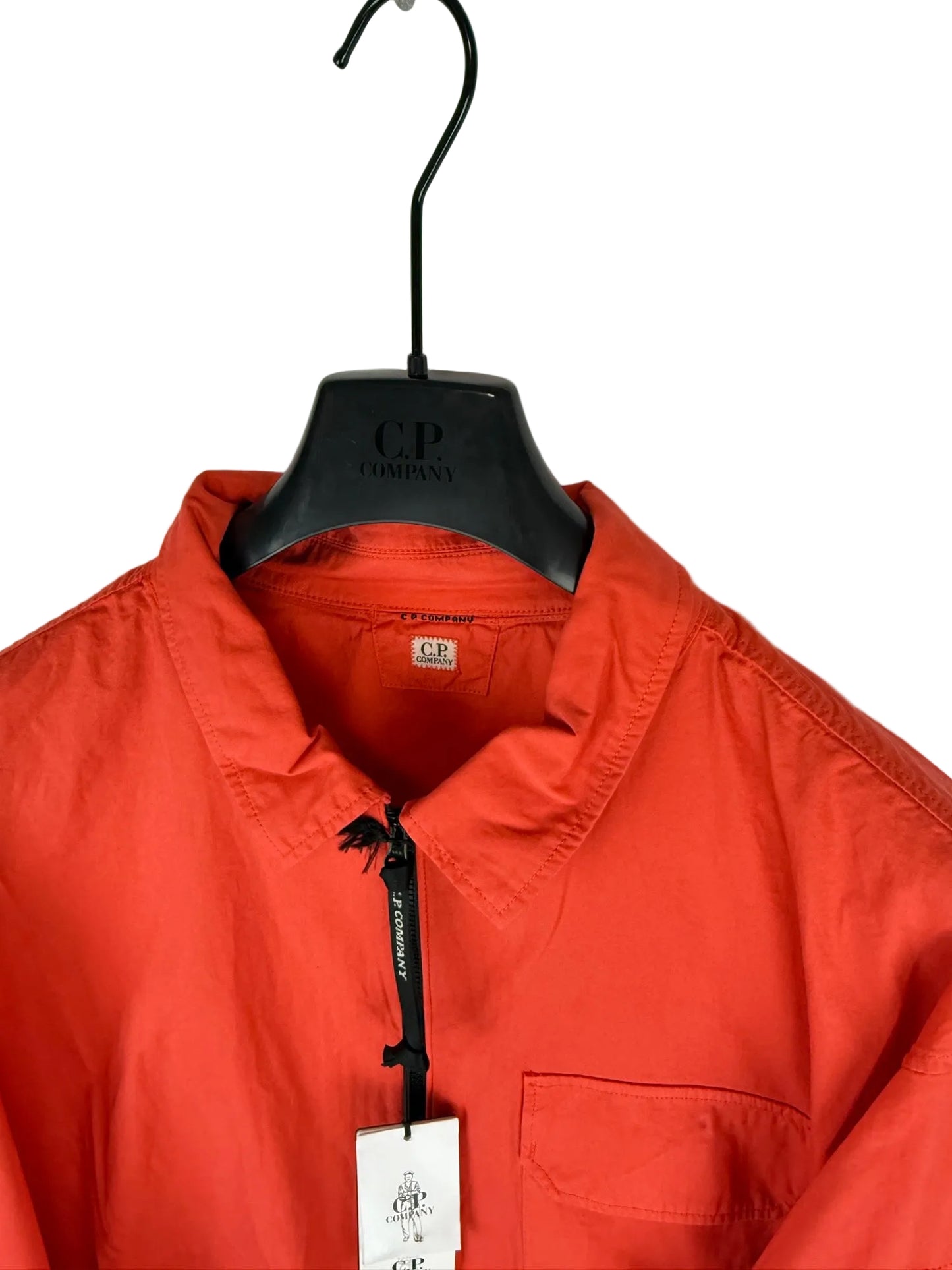 Overshirt arancione con chiusura a zip C.P. Company (nuova con cartellino) - Taglia 3XL