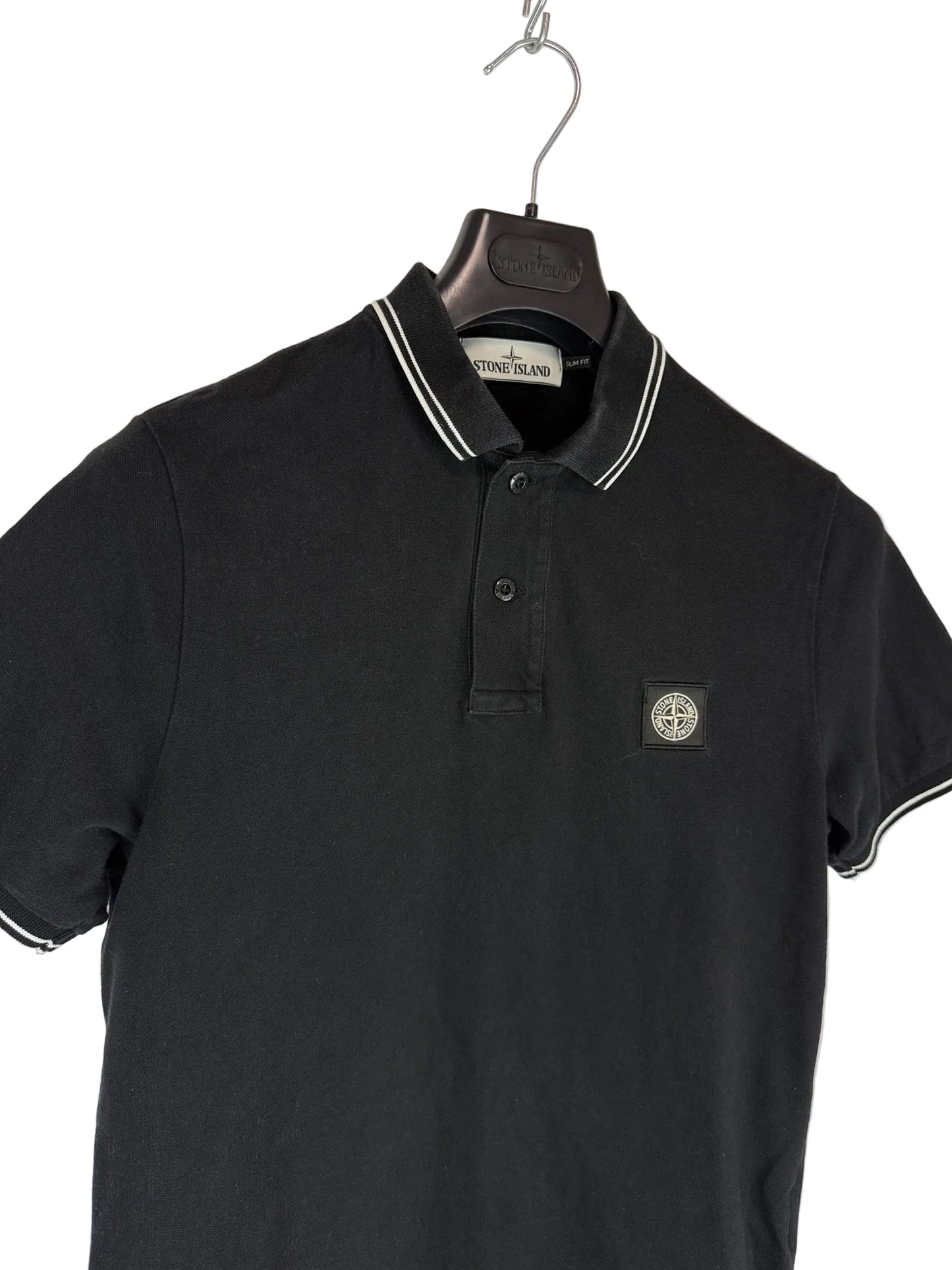 Polo nera Stone Island - Taglia M
