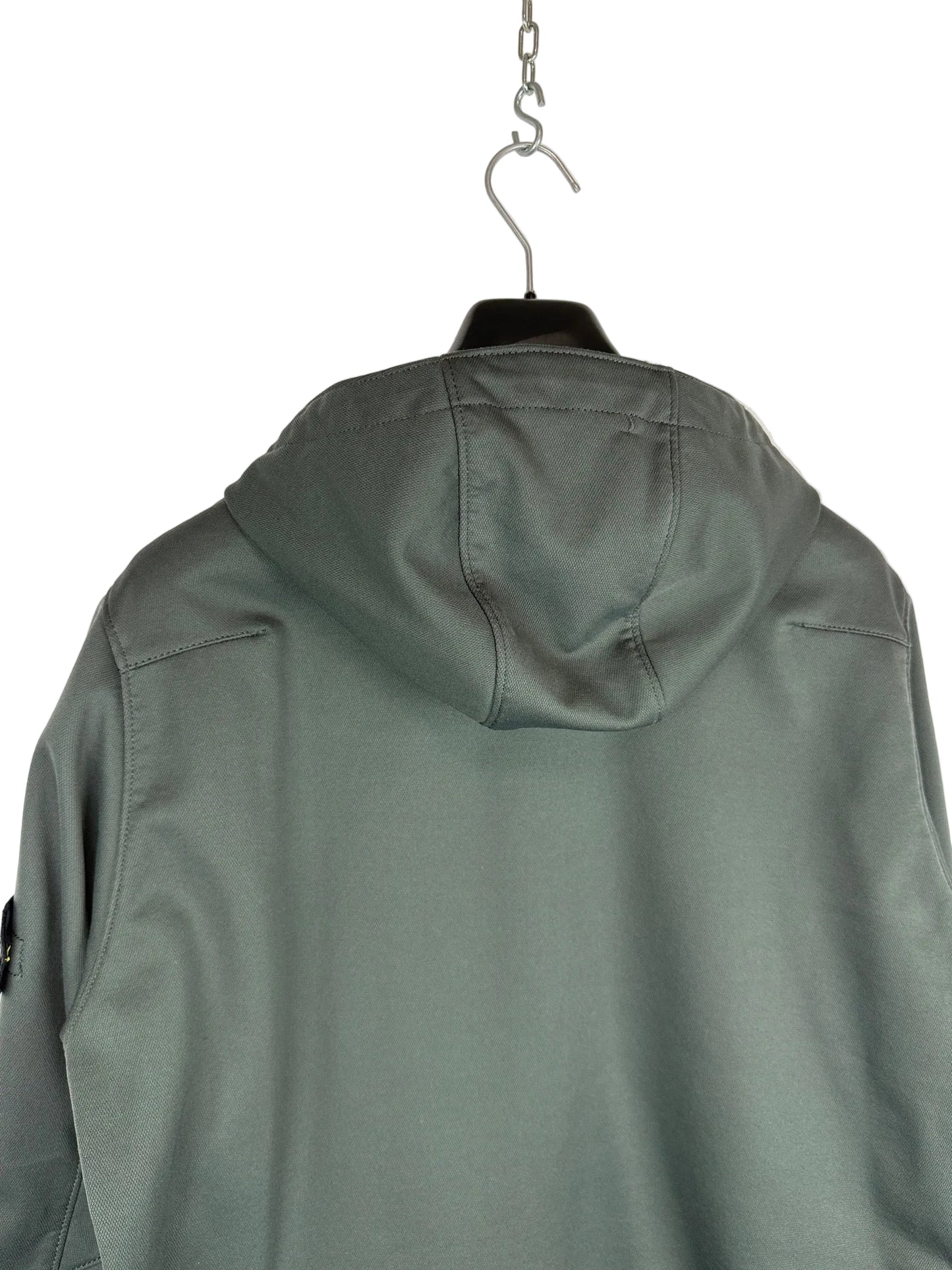 Giacca Soft Shell-R Terry verde petrolio con zip e cappuccio Stone Island - Taglia L