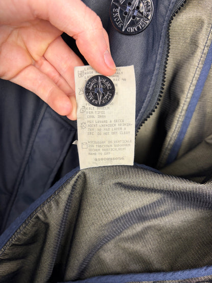 Giacca Vintage nera con chiusura a zip e bottoni Stone Island - Taglia XL