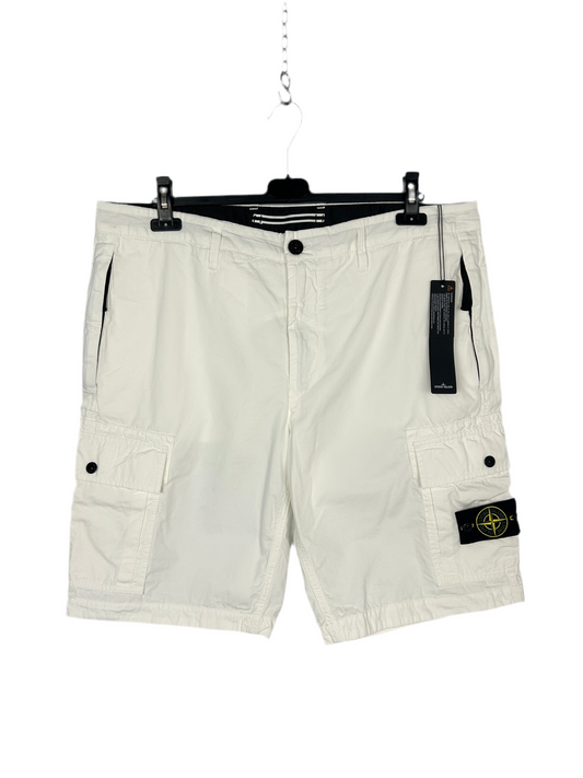 Pantaloncini cargo bianchi Stone Island (nuovi con cartellino) - Taglia W38
