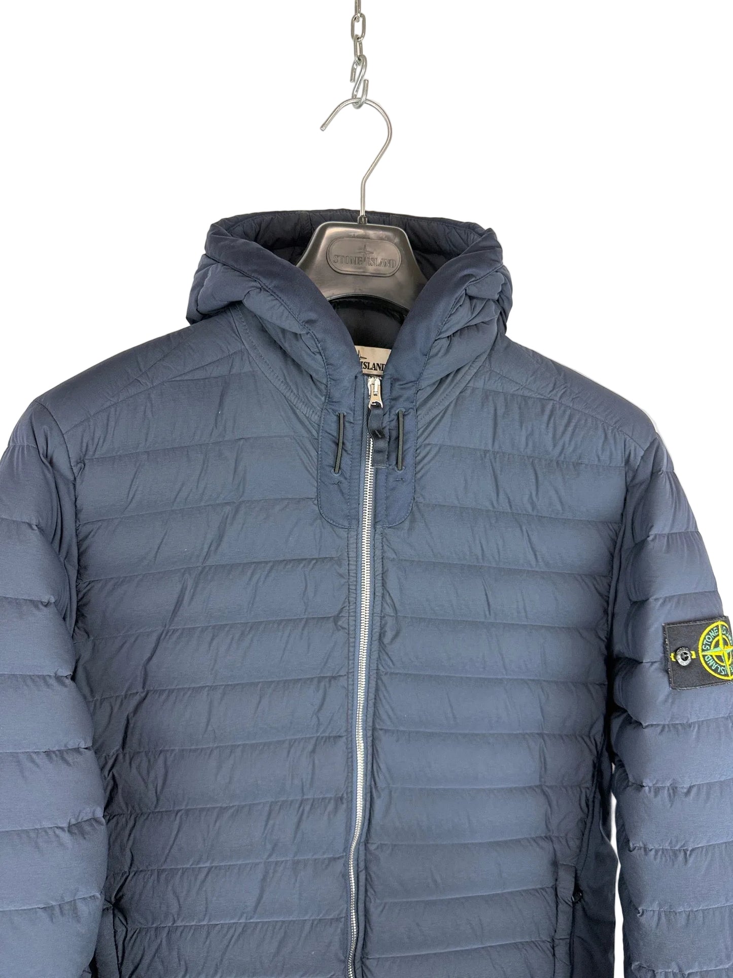 Giacca blu Loom Woven Down Chambers Stretch Nylon-TC Stone Island - Taglia M
