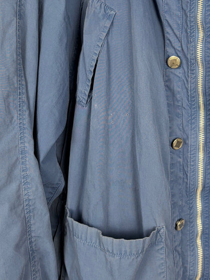 Giacca blu con chiusura zip e bottoni e cappuccio Boneville - Taglia XL
