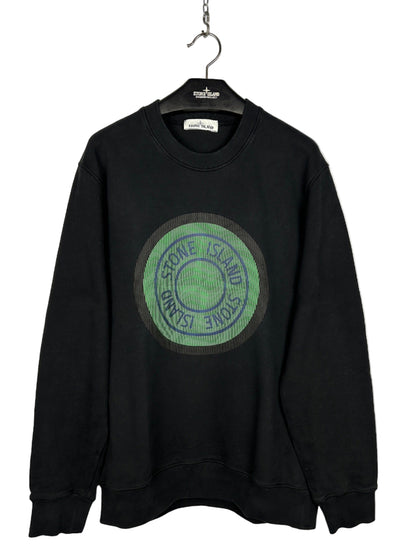 Felpa con logo in gomma 3D nera Stone Island - Taglia XL