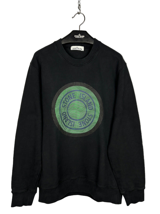 Felpa con logo in gomma 3D nera Stone Island - Taglia XL
