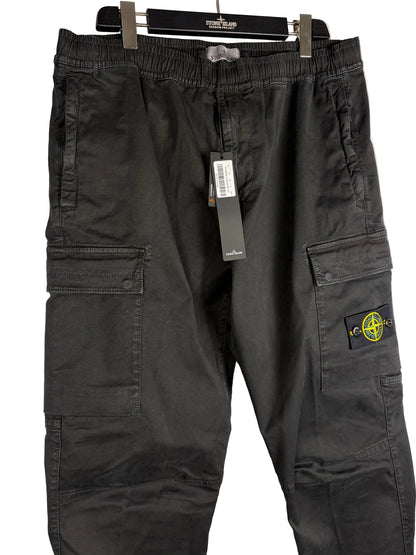 Pantaloni cargo neri Stone Island (nuovi con cartellino) - Taglia W36
