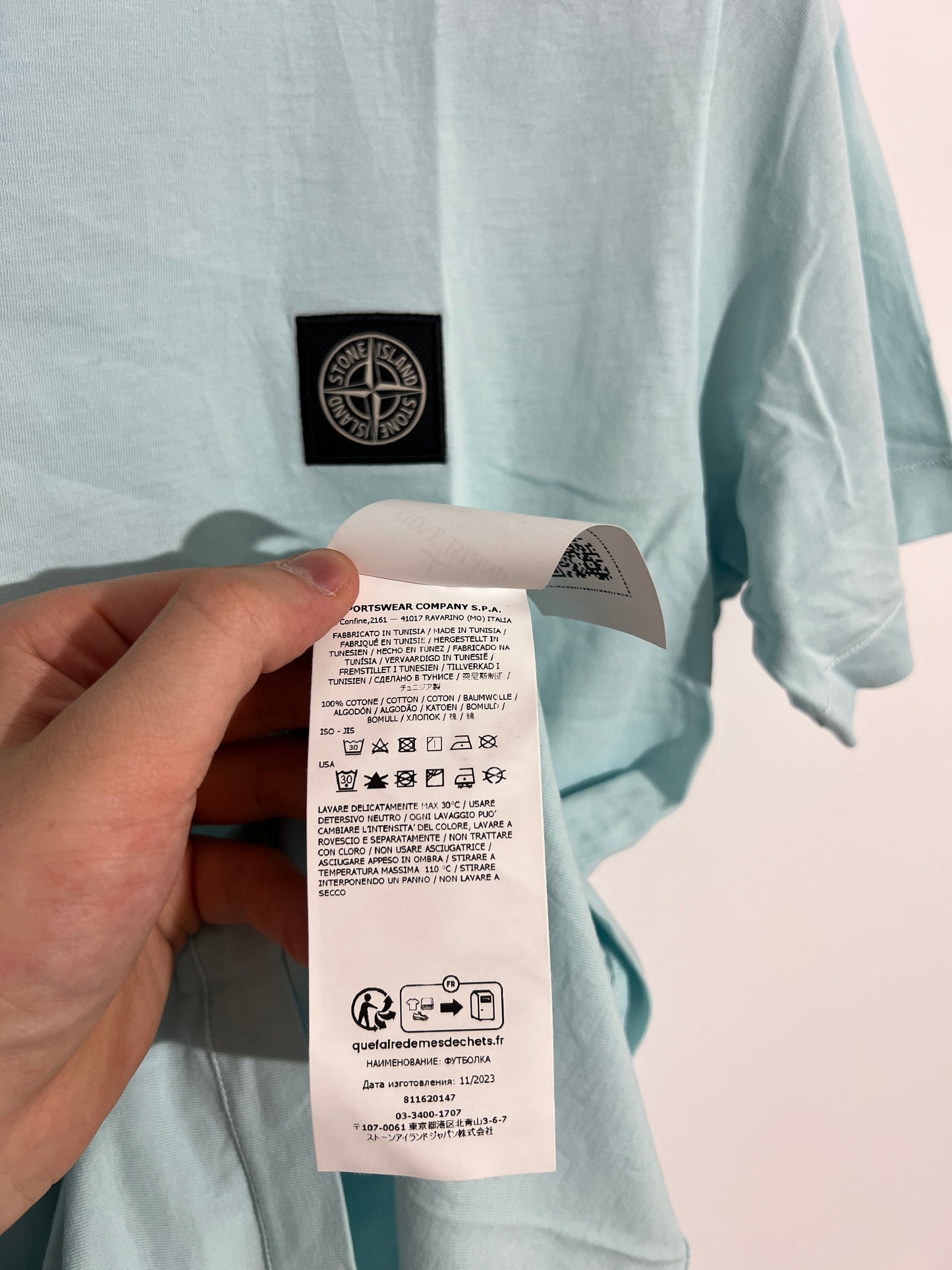 T-shirt turchese Stone Island - Taglia Junior (14 anni, 170cm)
