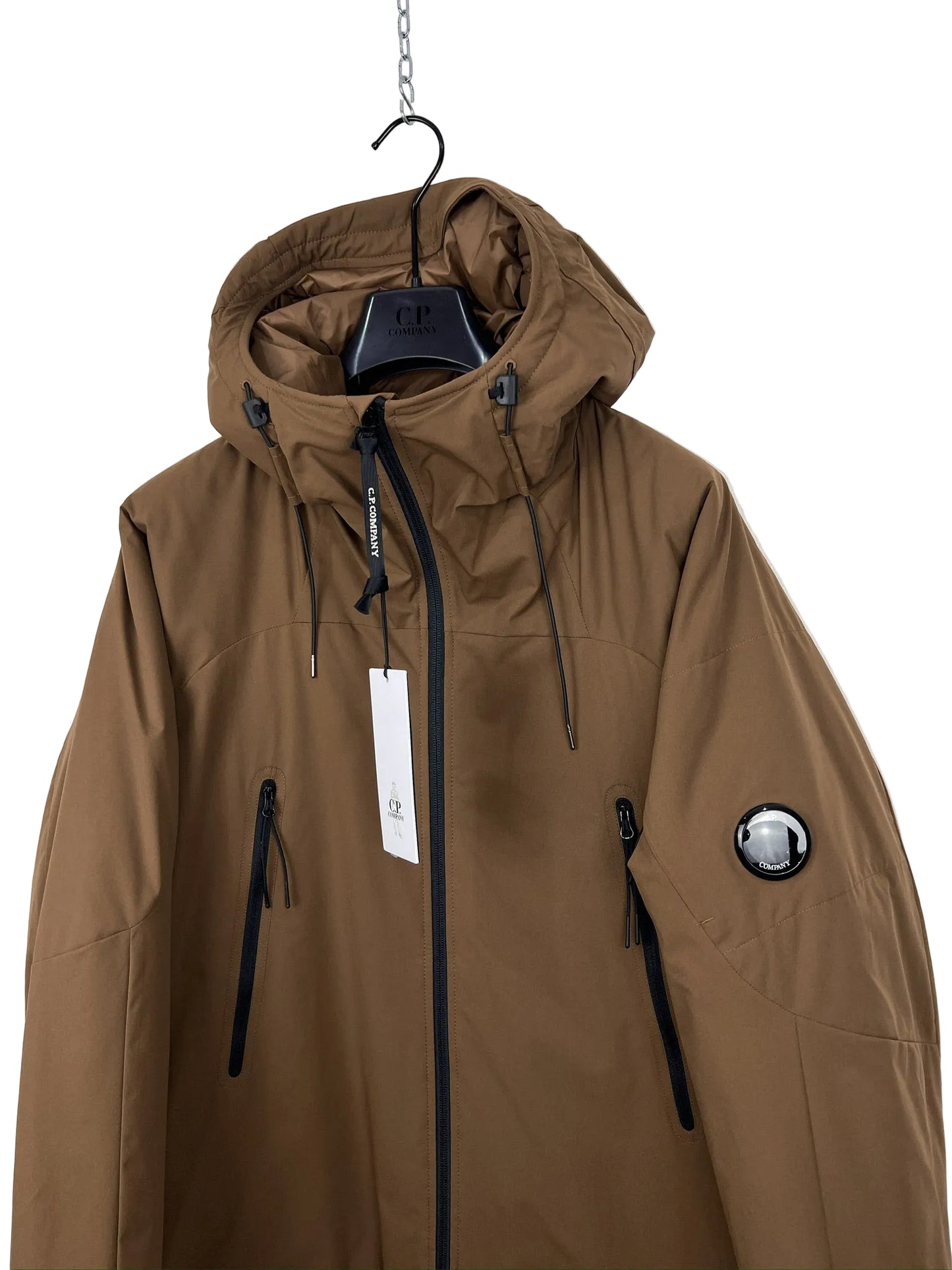 Giacca Pro-Tek marrone con chiusura a zip C.P. Company (nuova con cartellino) - Taglia XL