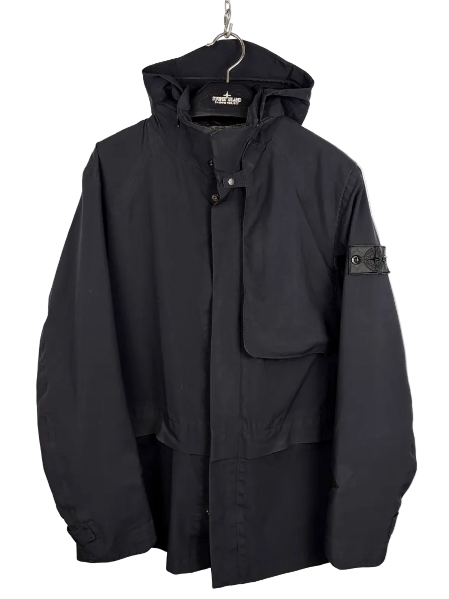 Stealth Jacket nera con chiusura a zip Stone Island Shadow Project - Taglia L