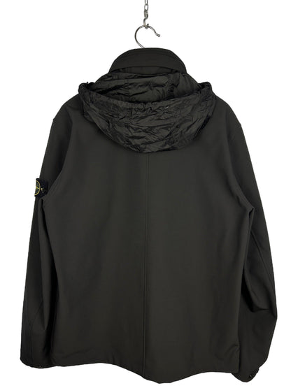 Giacca Prototipo Soft Shell-R nero con zip e cappuccio Stone Island nuovo - Taglia L