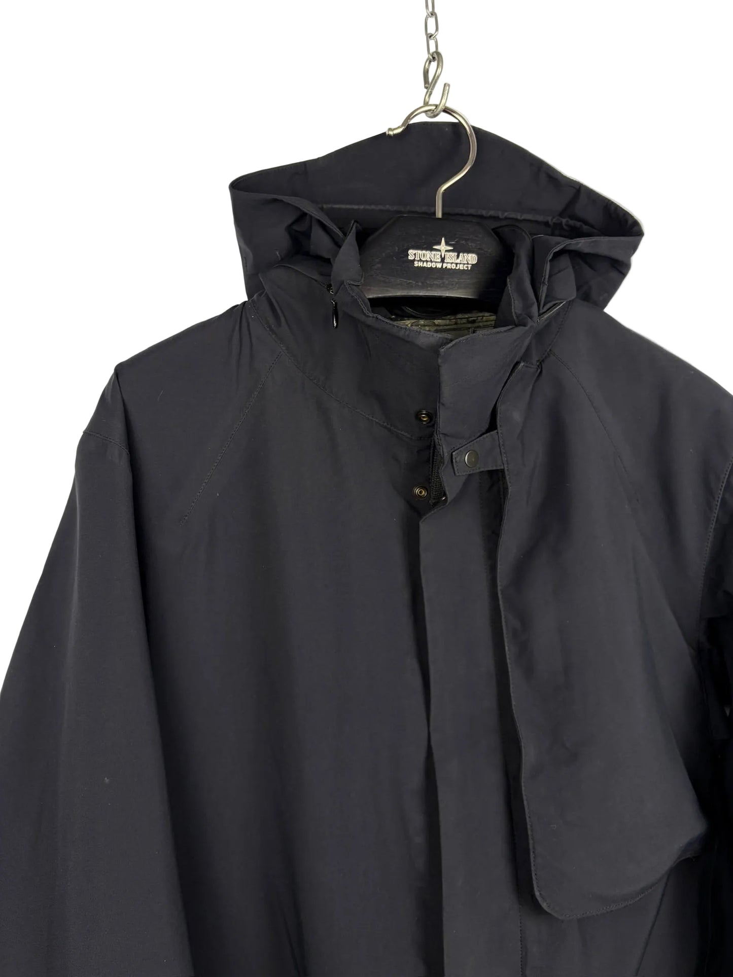 Stealth Jacket nera con chiusura a zip Stone Island Shadow Project - Taglia L