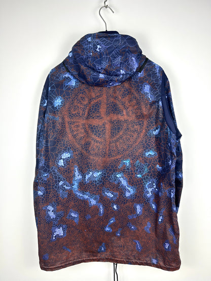 Giacca con cappuccio blu Stone Island Printed Heat Reactive Thermosensitive Fabric - Taglia L