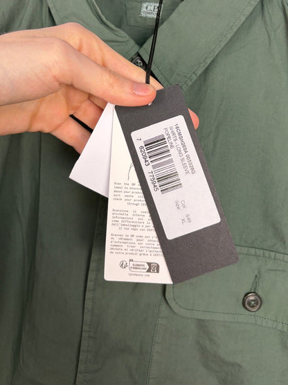 Overshirt verde con chiusura a bottoni C.P. Company (nuova con cartellino) - Taglia XL