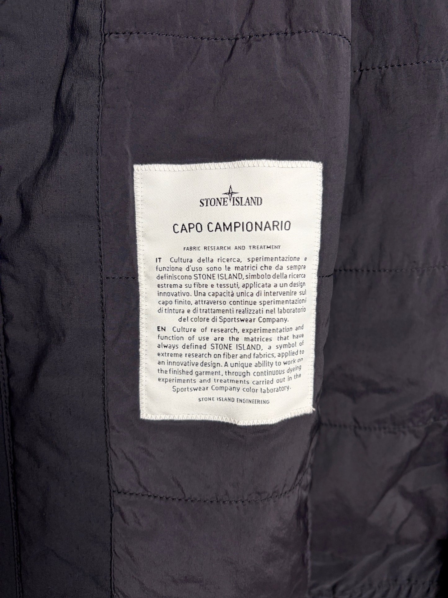 Giacca smanicato nera Stone Island Stellina Capo Campionario (nuovo con cartellino) - Taglia L