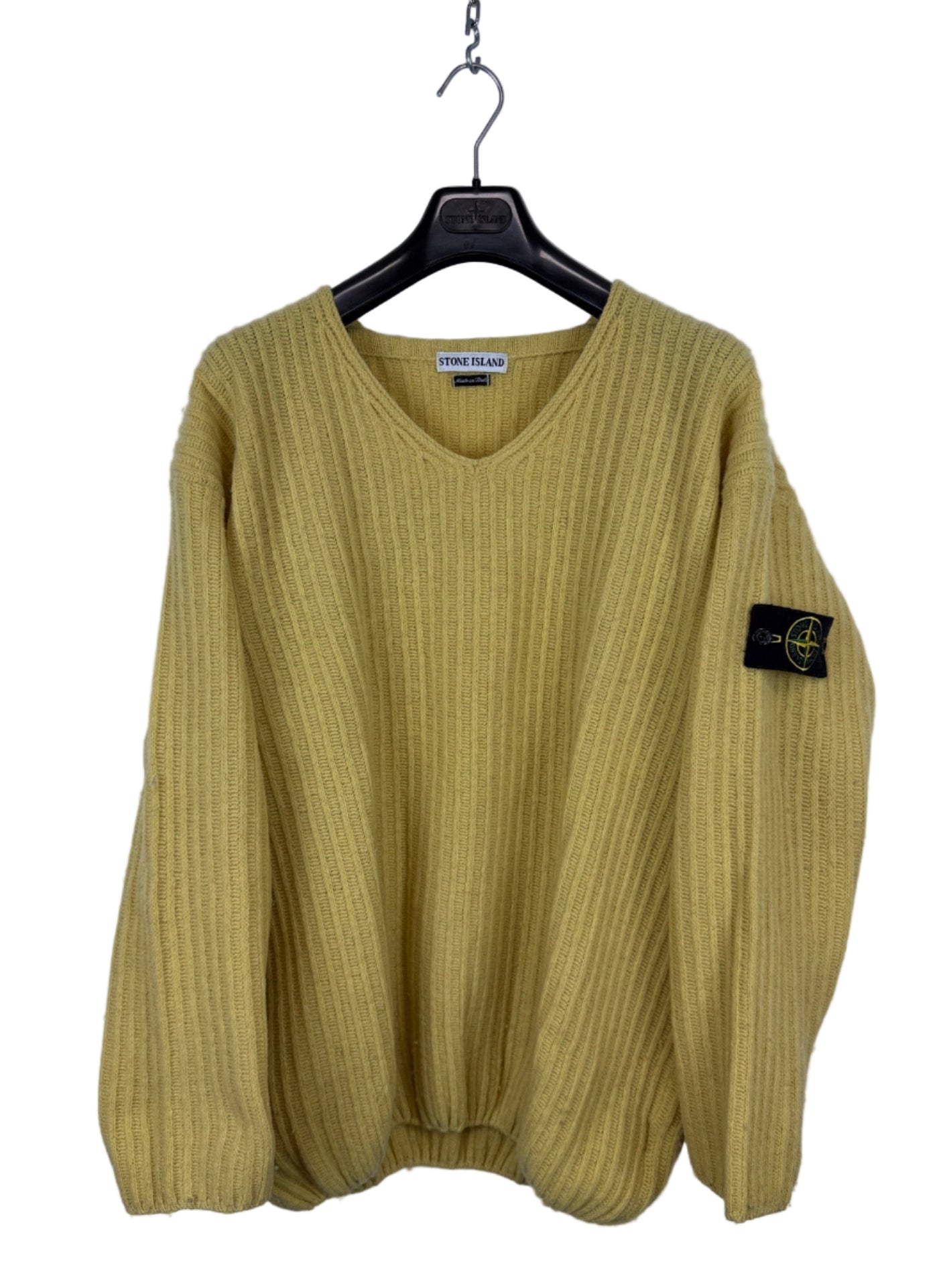 Maglione vintage giallo senape Stone Island - Taglia L