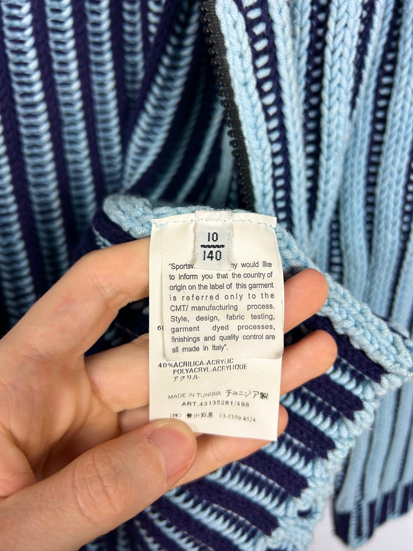 Maglione azzurro con zip C.P. Company - Taglia Junior (10 anni, 140cm)