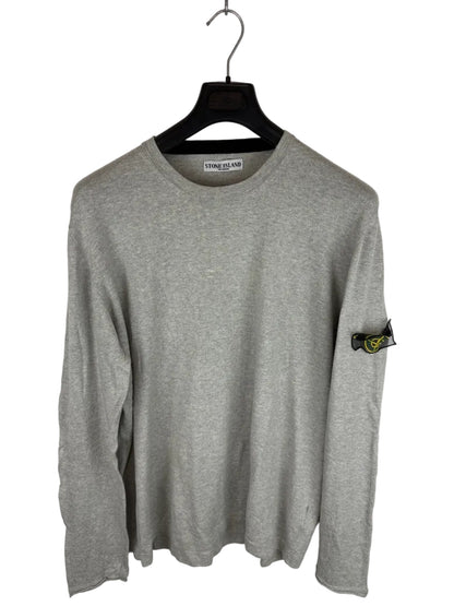 Maglione leggero grigio con Mesh Badge Stone Island - Taglia 3XL