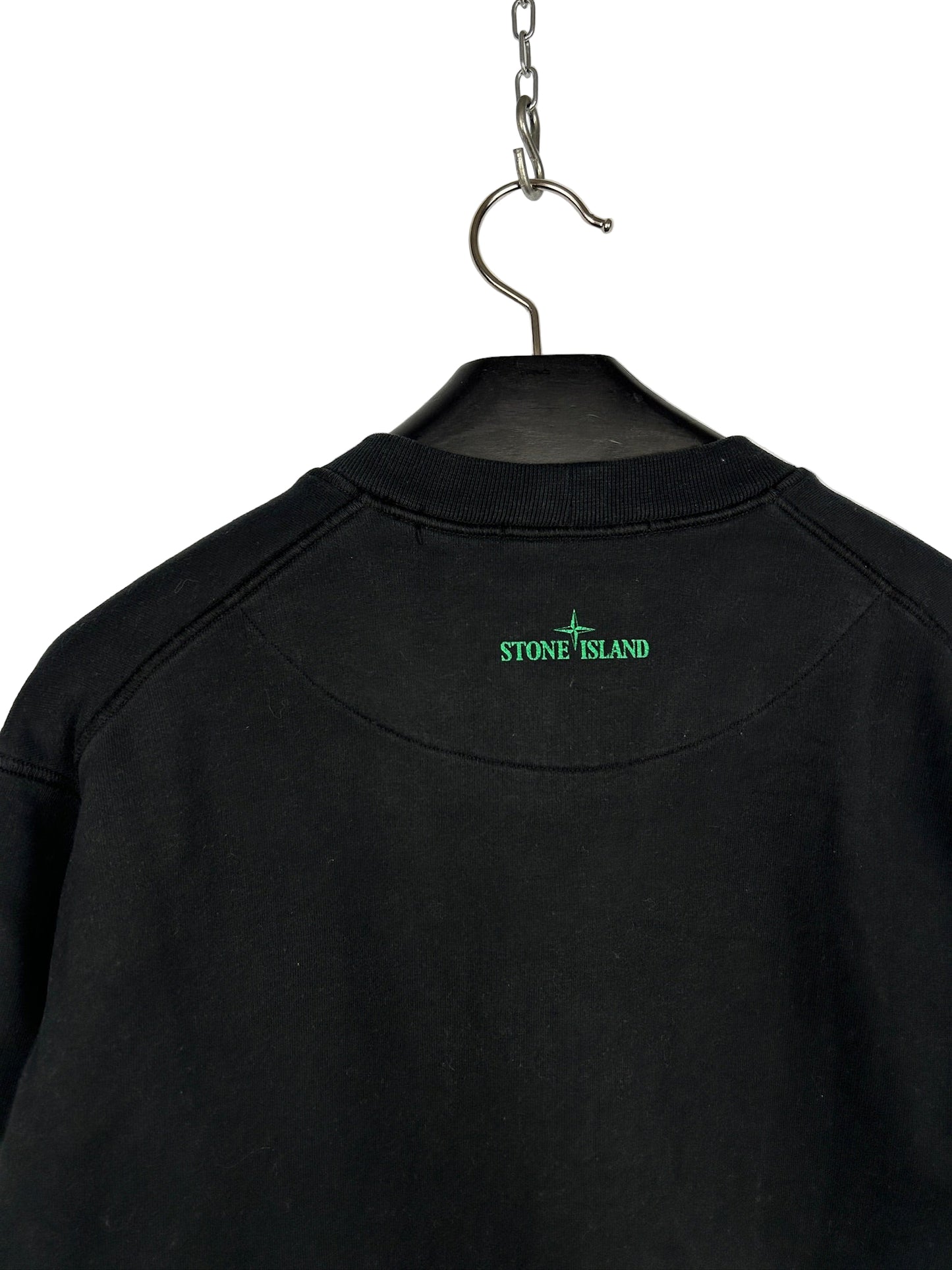 Felpa con logo in gomma 3D nera Stone Island - Taglia XL