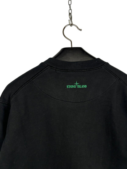 Felpa con logo in gomma 3D nera Stone Island - Taglia XL