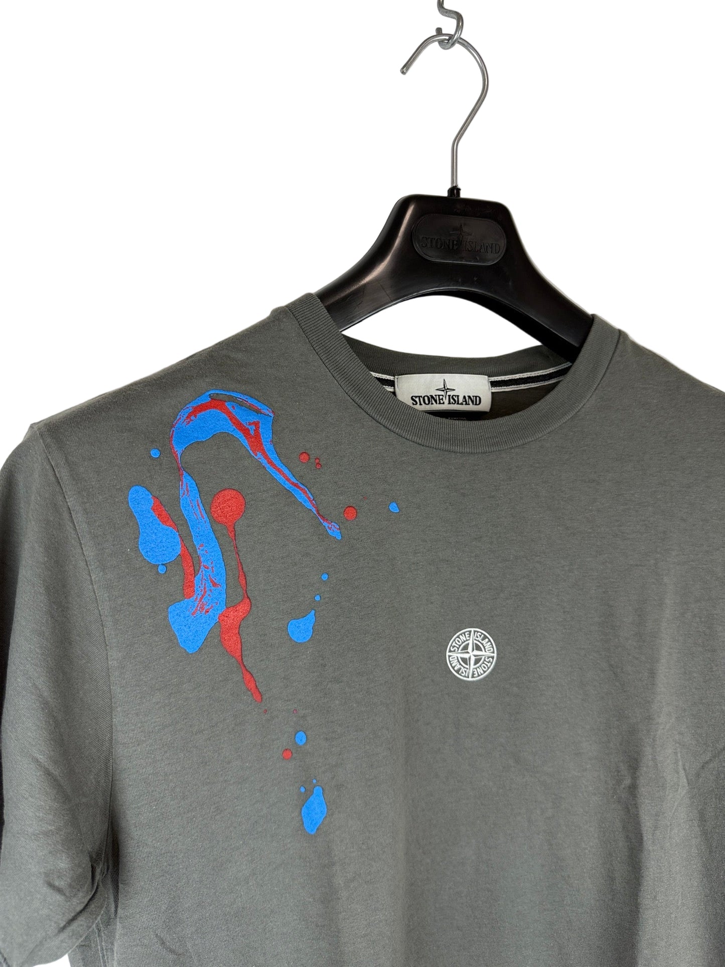 T-shirt grigia con fantasia Stone Island - Taglia M