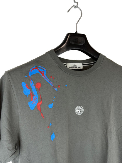 T-shirt grigia con fantasia Stone Island - Taglia M