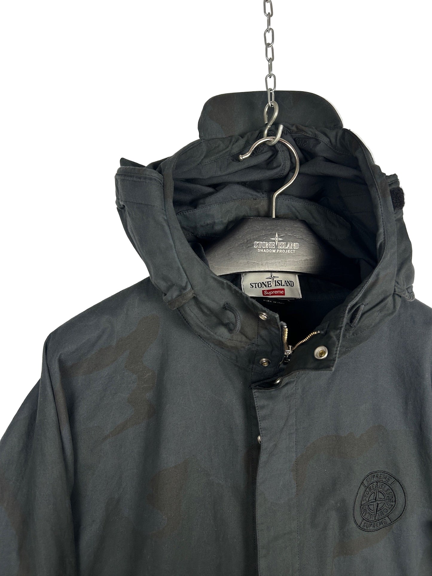 Giacca nera Riot Mask Brushed Cotton 2C Camo - OVD Stone Island x Supreme - Taglia L
