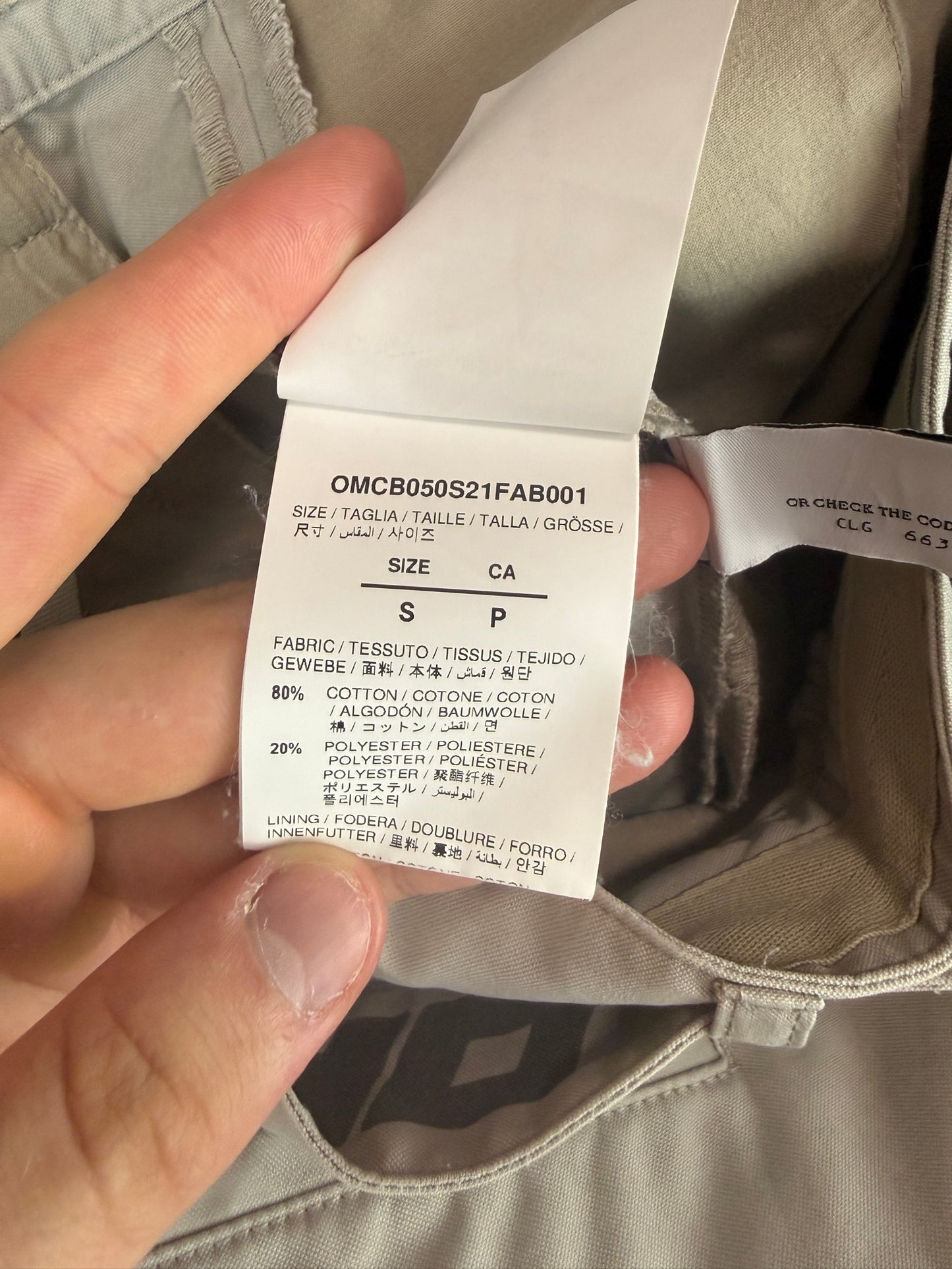 Pantaloncini chino Industrial Belt grigi Off-White - Taglia S