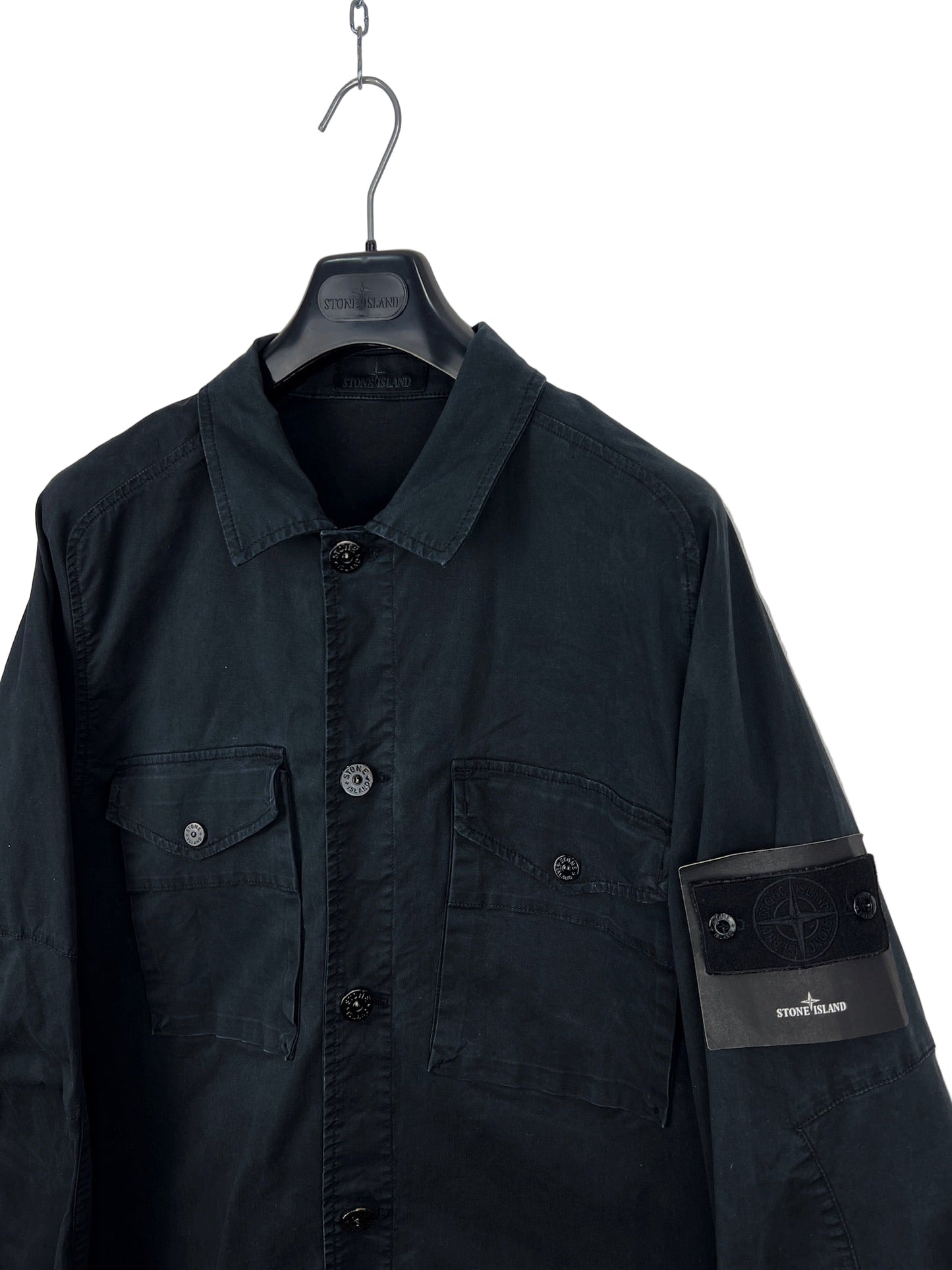 Overshirt nera Stone Island Ghost - Taglia XL