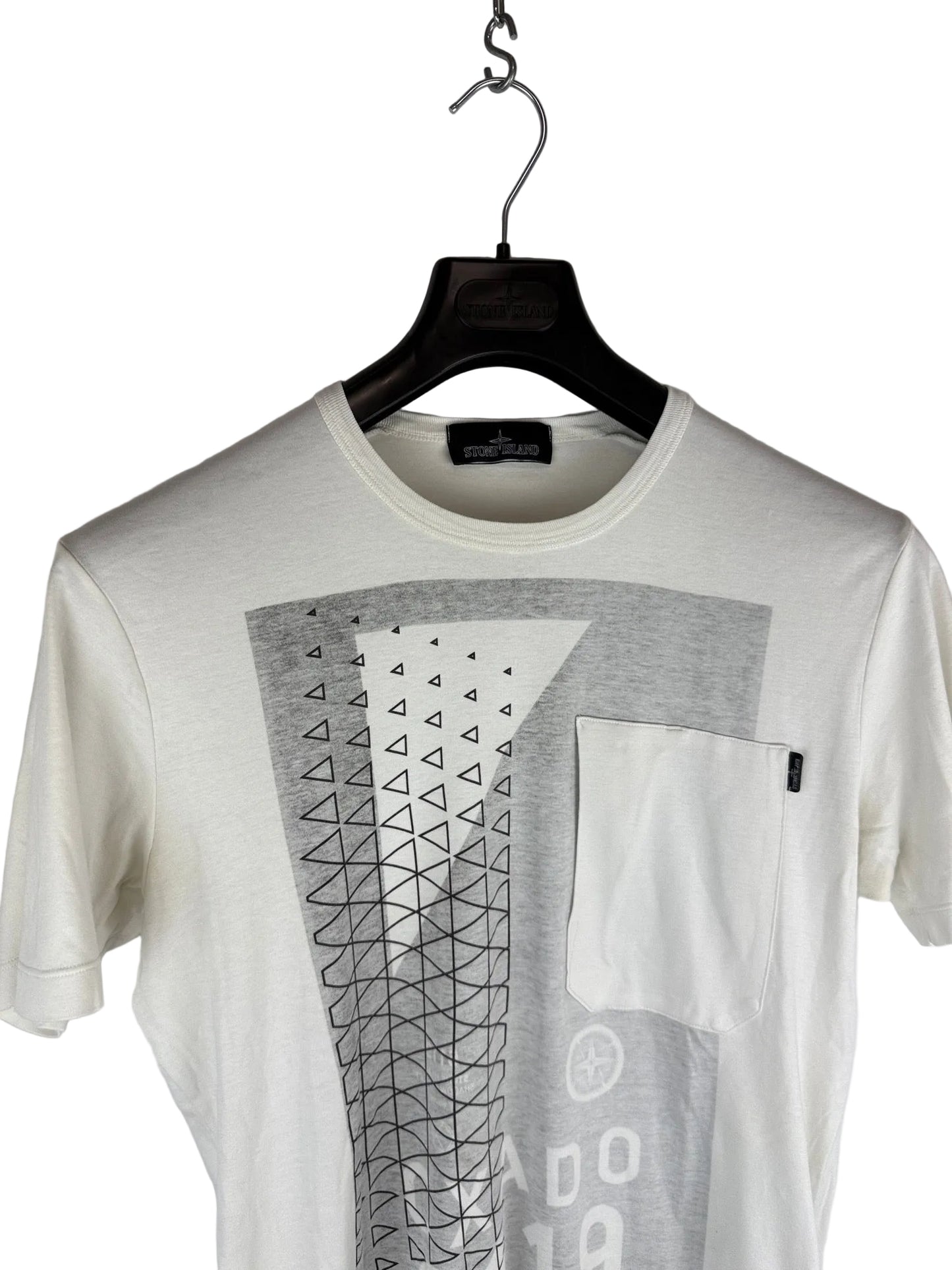 T-shirt bianca con stampa Shadow Project Stone Island - Taglia M