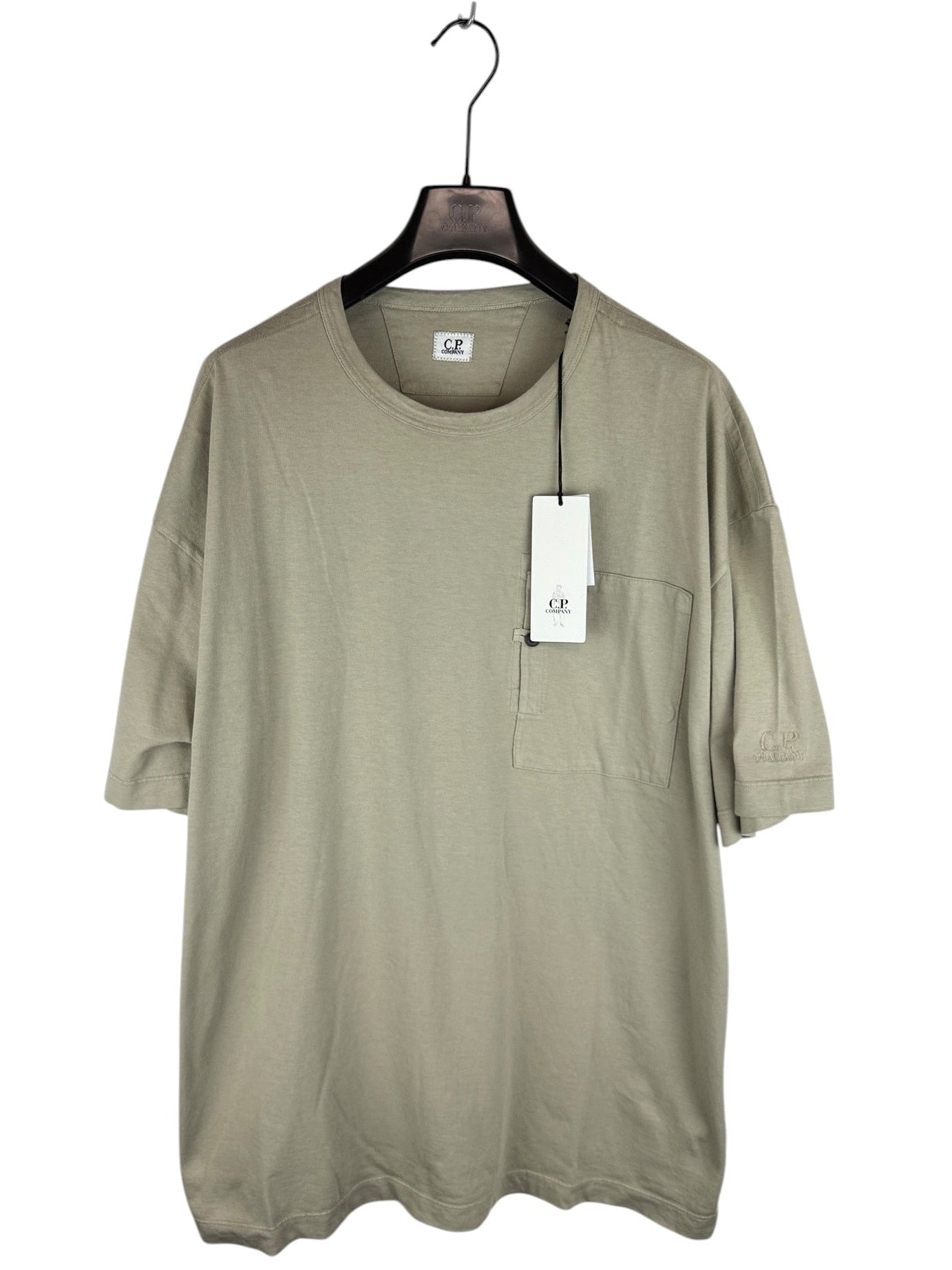 T-shirt grigia con taschino sul petto C.P. Company (nuova con cartellino) - Taglia XXL