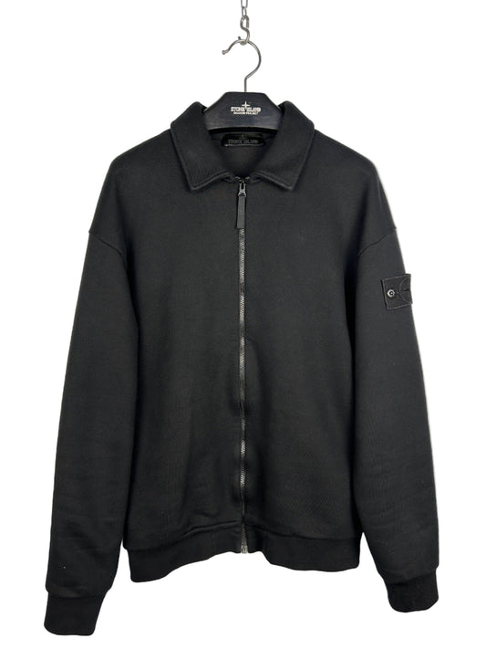 Overshirt Ghost nera con chiusura a zip Stone Island - Taglia L