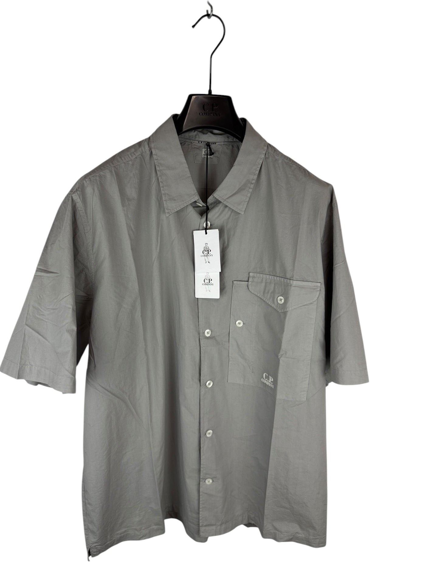Camicia grigia con taschino sul petto C.P. Company (nuova con cartellino) - Taglia XXL
