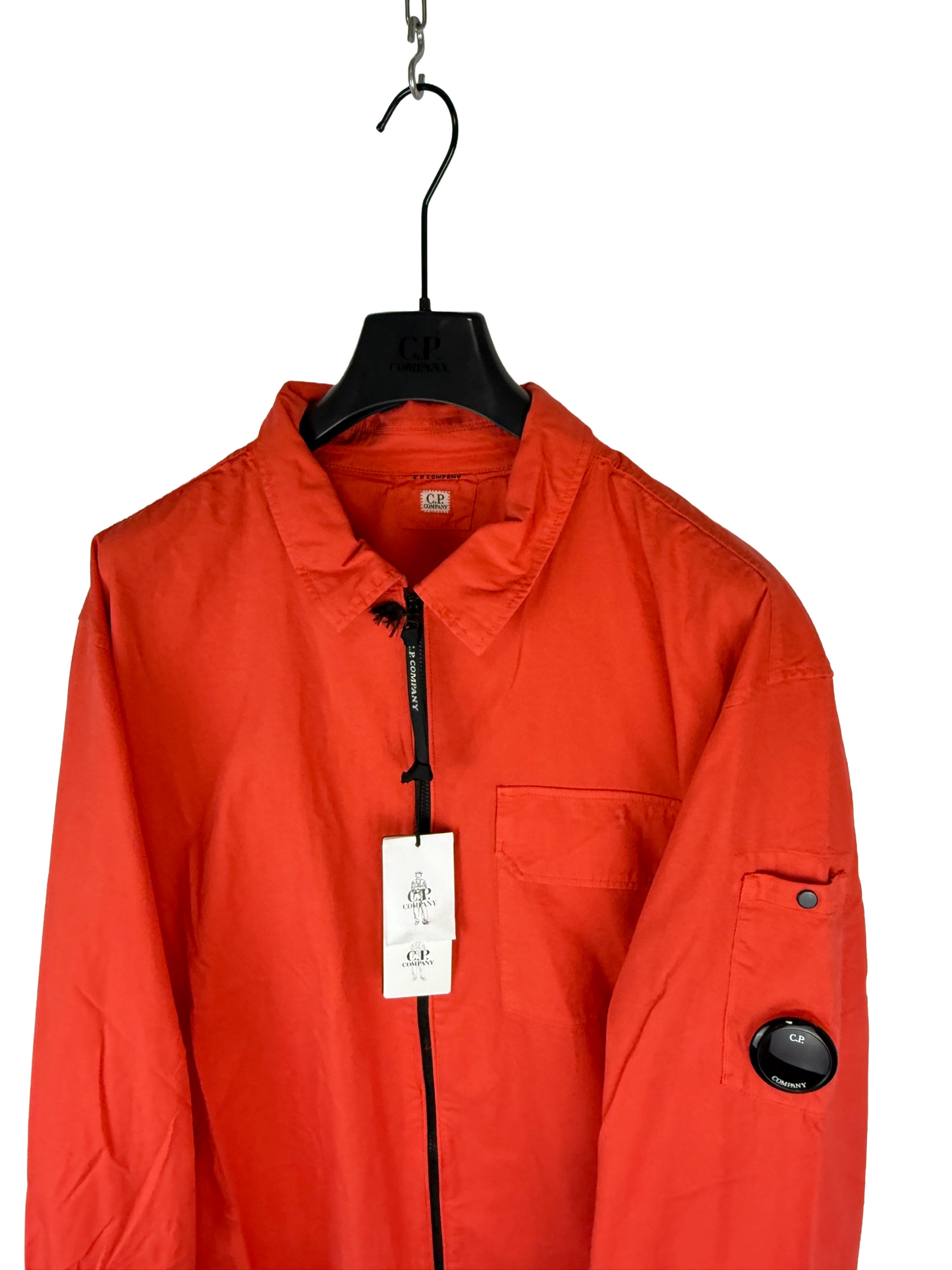 Overshirt arancione con chiusura a zip C.P. Company (nuova con cartellino) - Taglia 3XL