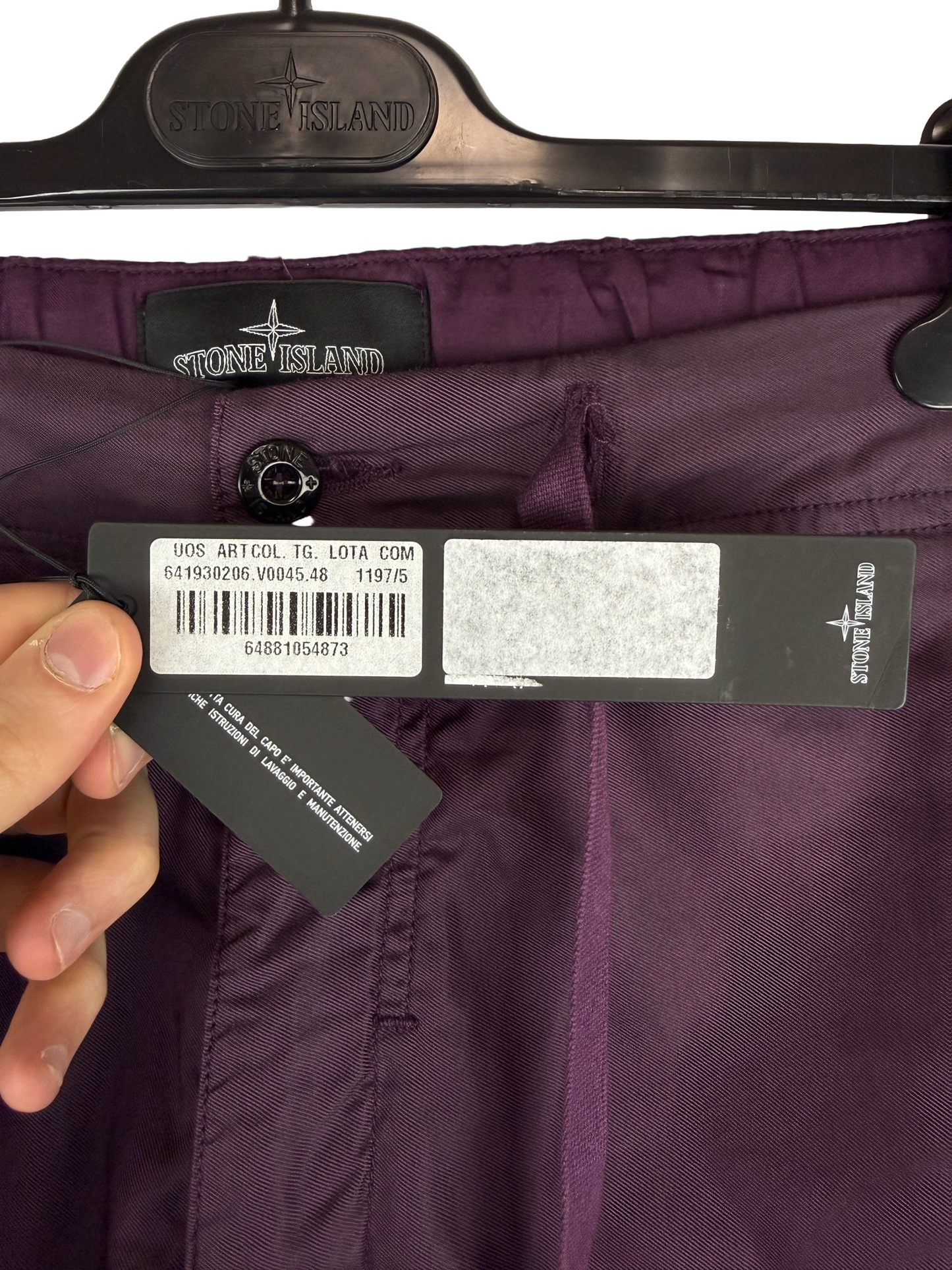 Pantaloni viola Shadow Project Stone Island (nuovi con cartellino) - Taglia W32