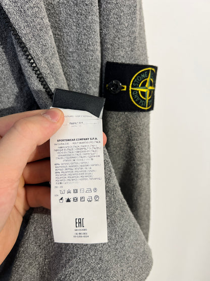 Maglione grigio con zip e cappuccio Stone Island - Taglia M